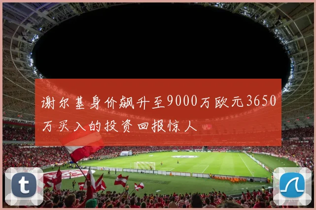 谢尔基身价飙升至9000万欧元3650万买入的投资回报惊人